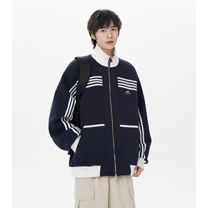 【网图有货6】条纹撞色户外夹克男秋A079-W216-54图片
