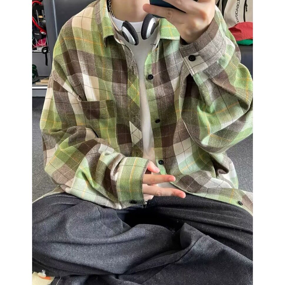[006]衬衫男女2026春夏撞色休闲衬衣百搭外套A079-CS339-P35,男装衬衫,电商A079