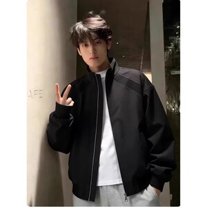 [001]飞行夹克男款痞帅高级感棒球服短款立领外套A079-8369-P56图片