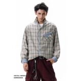 【网79】格子衫男友风男士衬衫衬衫A079-B426-P44，男装衬衫，电商A079