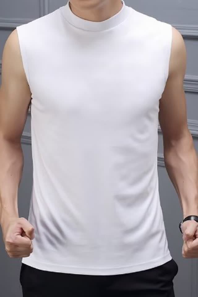 [003]男士马夹背心无袖t恤男半高A079-T183-P20,男装背心/马甲,电商A079