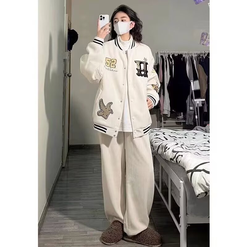 【262】25绣棒球服外套少女2025秋冬新款卫衣外套A079-JK39-P66,女装短外套,电商A079