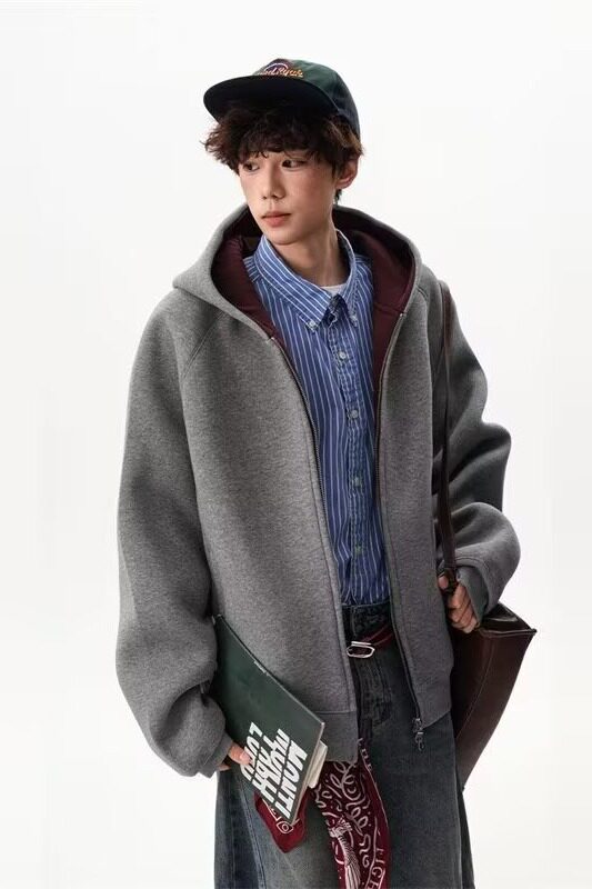 【网54】25连帽开衫卫衣夹克男春秋季A079-J740-P59,男装夹克,电商A079