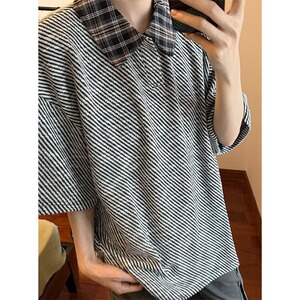 [012]T恤男士新款潮牌美式翻领polo衫宽松A079-D913-P37图片