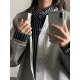 【176】纯色立领卫衣春秋男女情侣拉链衫外套A079-WY166-P45，女装短外套，电商A079
