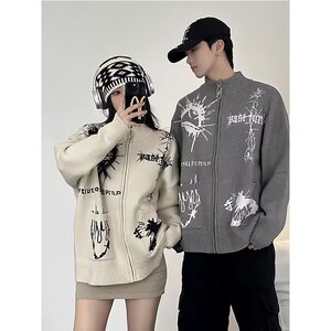 【网39】25潮流鹿毛绒针织开衫毛衣开衫A079-M38-P51图片