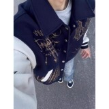 【网图有货11】刺绣棒球服外套男款A079-M413-p67，男装夹克，电商A079
