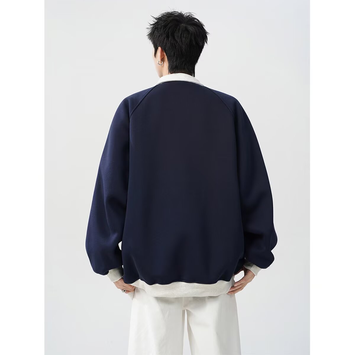 【网4】美式三条杠外套男春季新款开衫撞色上衣潮牌A079-5017-P47,女装短外套,电商A079