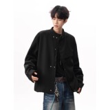 【网45】新中式黑色廓形西服夹克男春秋季A079-W35-P69，男装夹克，电商A079