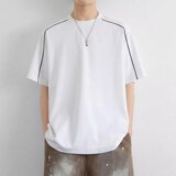 夏[003]短袖T恤男宽松圆领半袖休闲潮牌高街体恤A079-D201-P27，男装T恤，电商A079