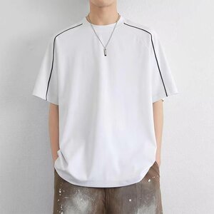 夏[003]短袖T恤男宽松圆领半袖休闲潮牌高街体恤A079-D201-P27图片
