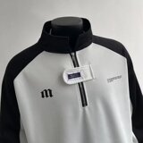 【网12】拼色长袖Polo衫男刺绣字母A079-W6760-P40-46，男装Polo衫，电商A079