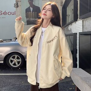 【网6】夹克外套拉链宽松百搭舒适棒球服男女A079-W175-P59,男装夹克,电商A079