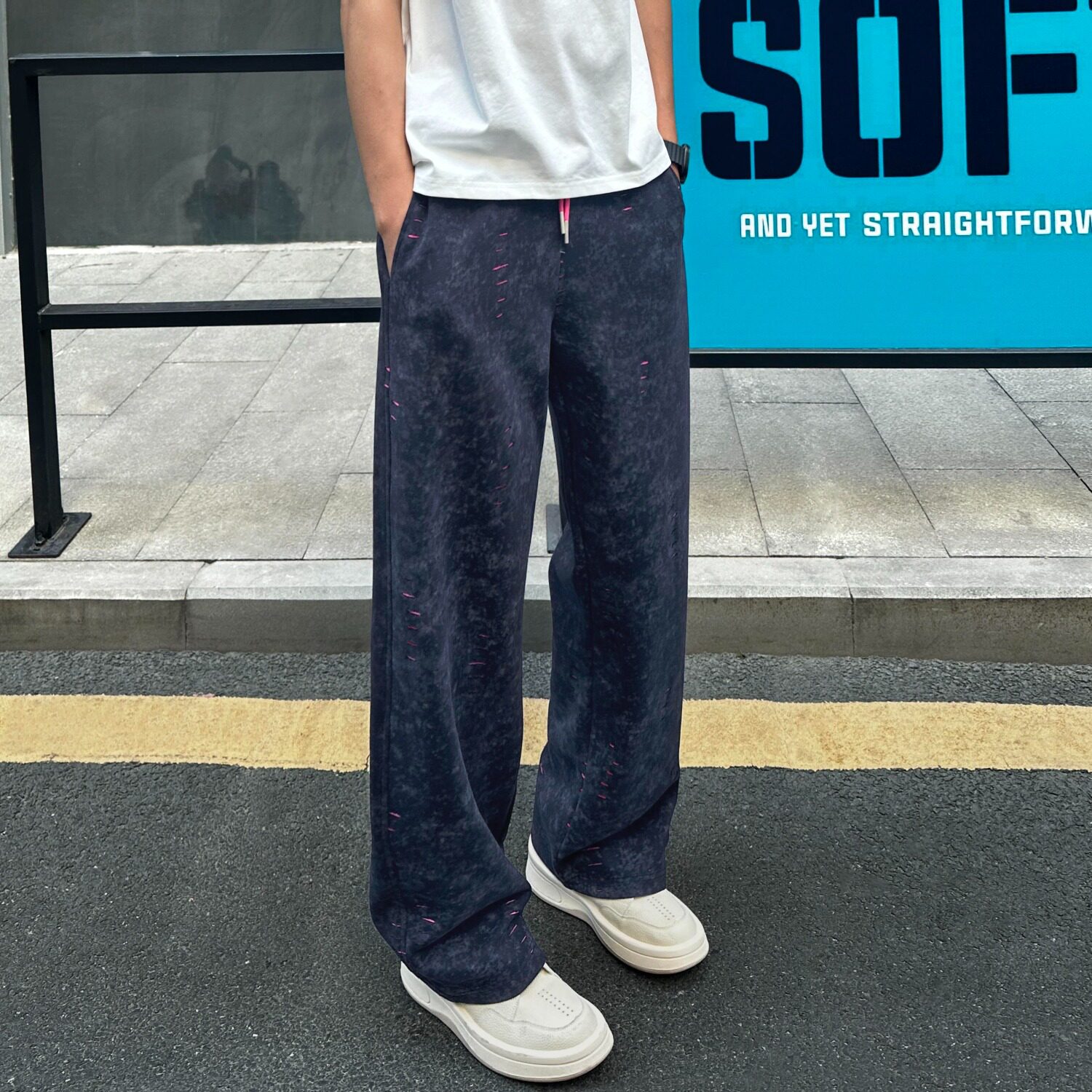 【194】25运动休闲长裤男潮流宽松直筒卫裤A079-X50-P44,男装休闲裤,电商A079