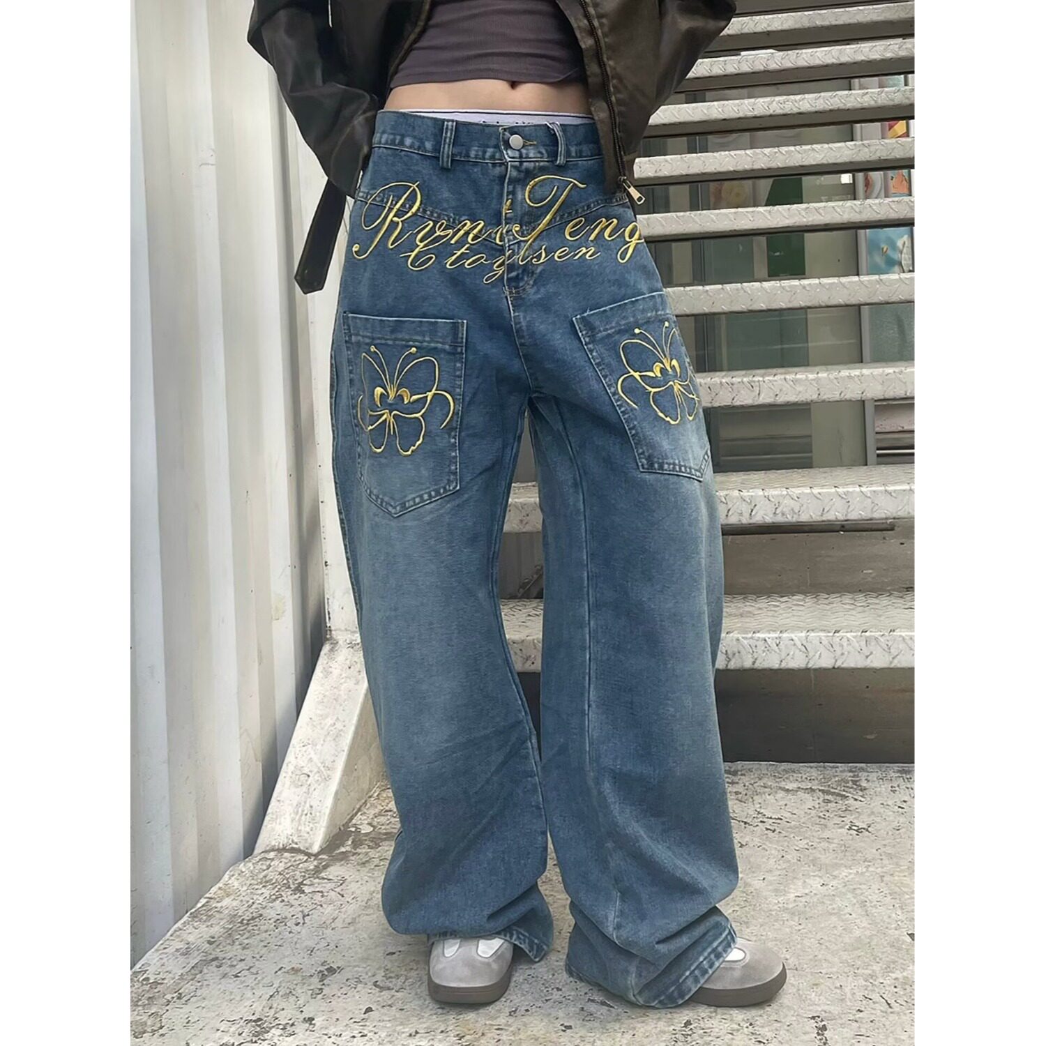 [008]百搭日系流行简约新款时尚文艺慵懒牛仔裤A079-8027-P50,男装牛仔裤,电商A079