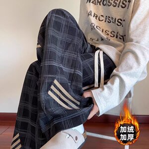 【002】加绒加厚格子休闲裤A079-K208-P41图片