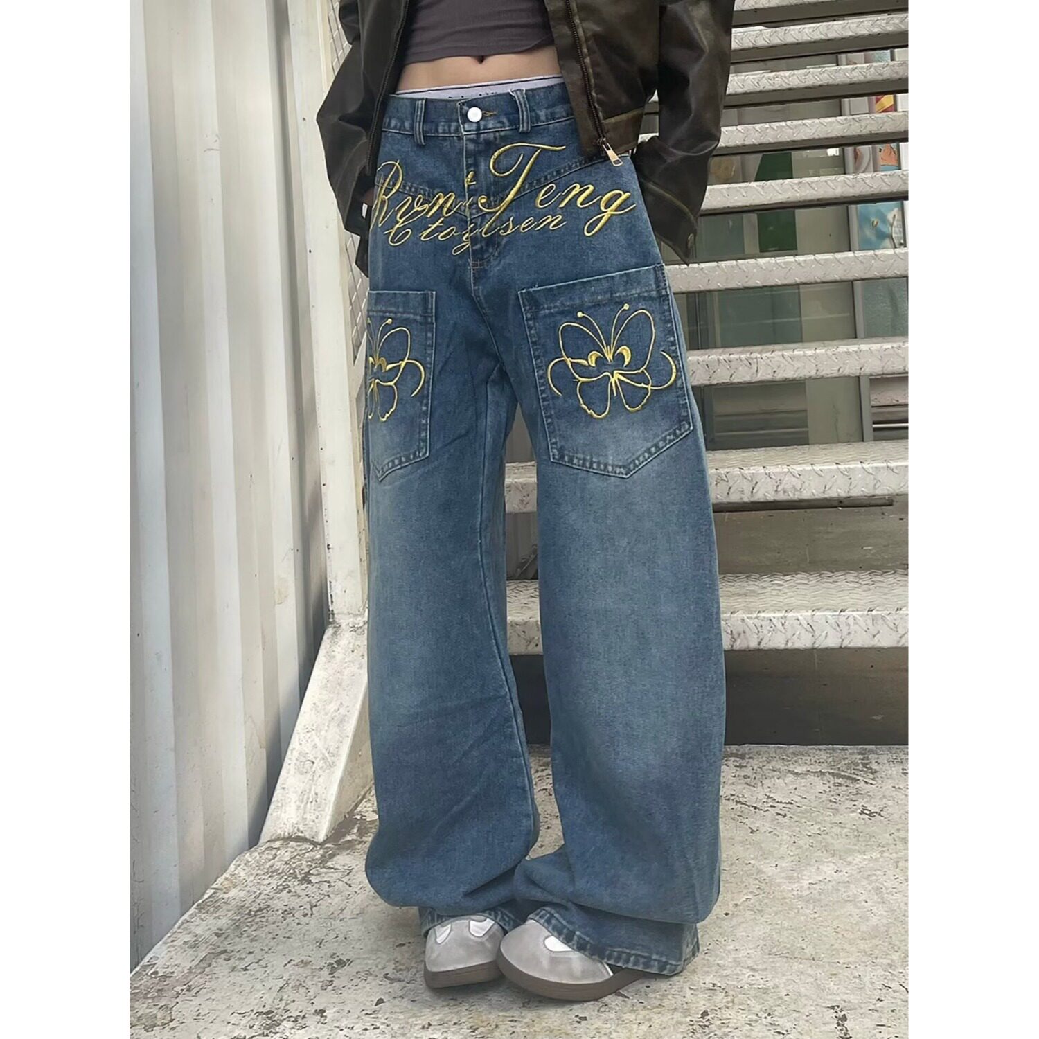 [008]百搭日系流行简约新款时尚文艺慵懒牛仔裤A079-8027-P50,男装牛仔裤,电商A079