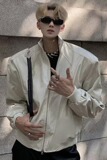 【77时尚】25休闲皮立领垫肩机车服夹克男装A079-PJK48-P64，男装夹克，电商A079