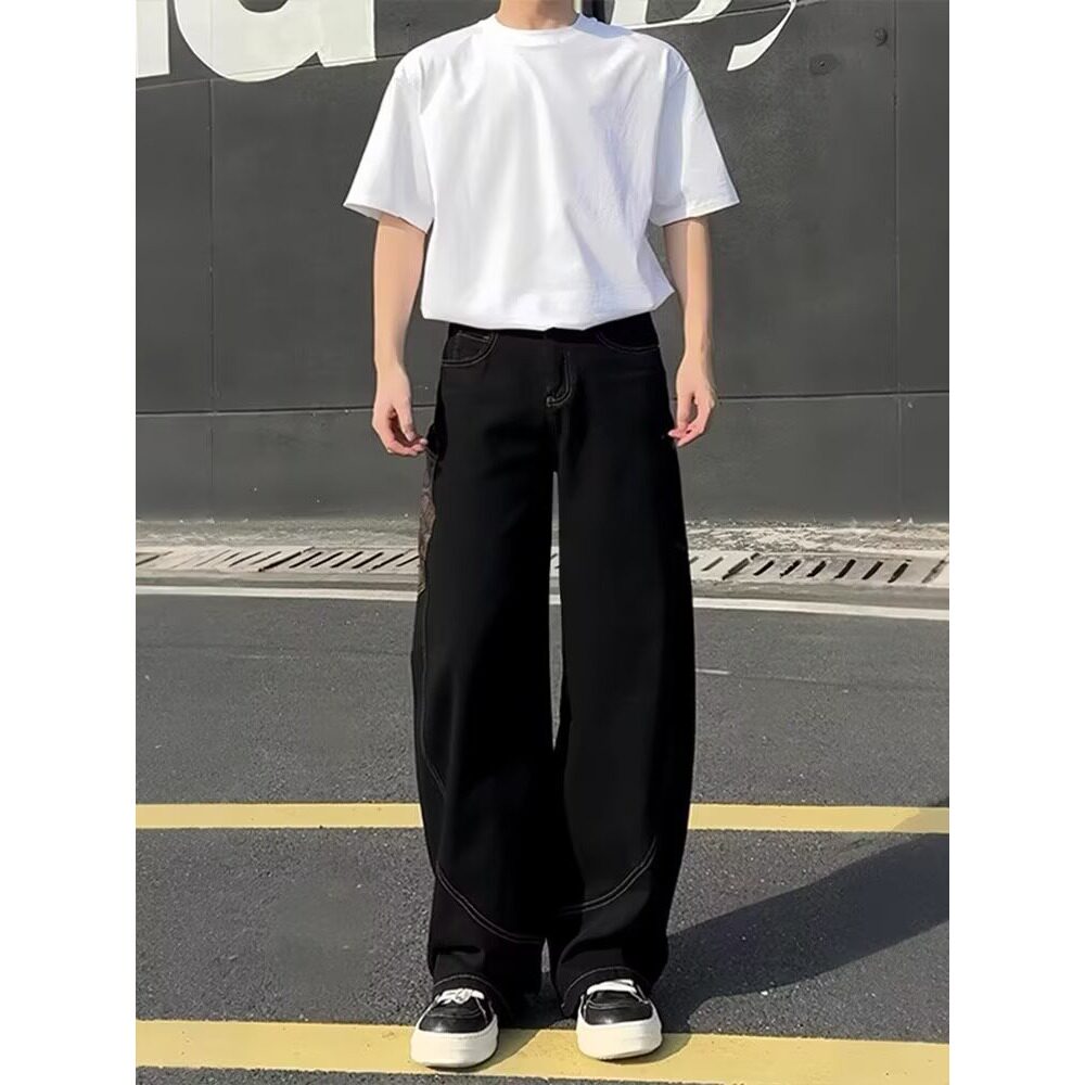 【292】黑色直筒牛仔裤A079-895-P46,男装牛仔裤,电商A079
