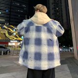 男士宽松连帽休闲夹克青少年A079-W04-P61【网络图1】4-8XL元，男装夹克，电商A079