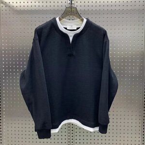 【网140】秋季新款廓形假两件V领长袖卫衣A079-M361-P35图片