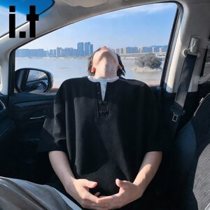 [003]假两件半袖撞色拼接体恤潮牌圆领短袖T恤男A079-S231-P28图片