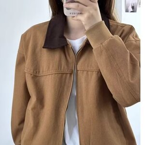 夹克男士冬季简约宽松休闲百搭撞色翻领外套潮流A079-D73-P57图片