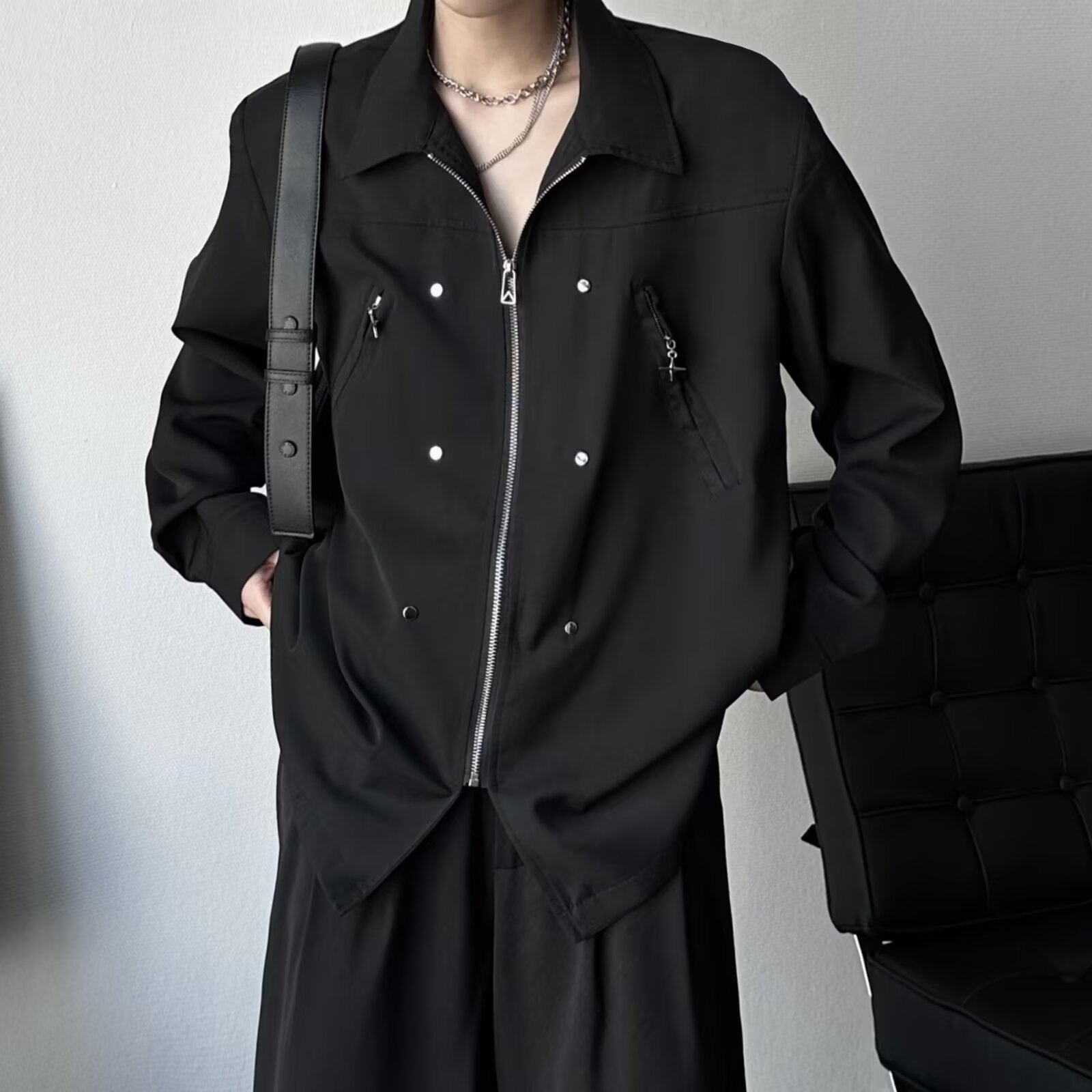 【网59】2025长袖衬衣男韩版宽松开衫外套A079-C248-P39,男装衬衫,电商A079