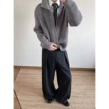 【网54】2025男休闲毛衣开衫宽松毛衫男士针织衫A079-M169-P52，男装针织衫/毛衣，电商A079