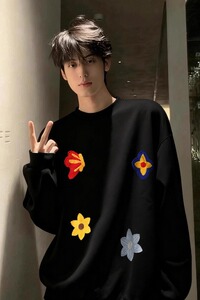 【001】卫衣男士新款宽松圆领休闲运动上衣A079- W046-PP35图片