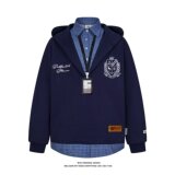 【网137】25假两件宽松大码男士卫衣百搭休闲男生A079-8193-p57，男装卫衣，电商A079