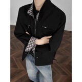[001]夹克男水洗帆布休闲立领短宽工装外套A079-J380-P63，男装夹克，电商A079
