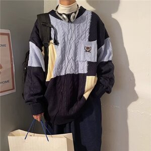 【网59】圆领宽松慵懒风针织衫上衣A079-593-P37图片