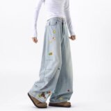 【网36】日系百搭牛仔裤原宿文艺潮流A079-6637-48，男装牛仔裤，电商A079