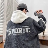 【网160】新款男士宽松连帽大码休闲上衣A079-JK005-P75-78，男装卫衣，电商A079