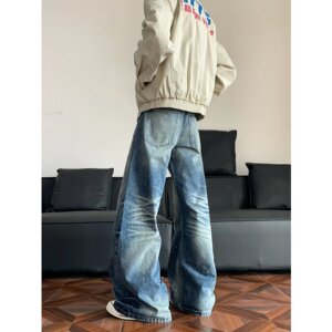 【网113】牛仔裤男宽松直筒休闲长裤子潮A079-8003-P52图片