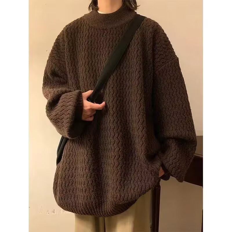 【41】2025新款慵懒长袖毛衣圆领针织衫A079-5629-P49,男装针织衫/毛衣,电商A079