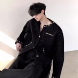 【258】25新款轻奢扣垫肩夹克男女小香风短外套A079-JK2522-P79，男装夹克，电商A079