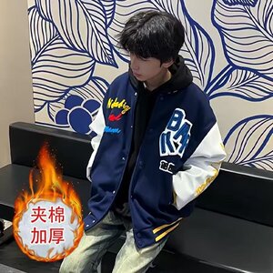 【284】棒球服外套男女潮宽松情侣夹克上衣A079-A207夹棉-P68图片
