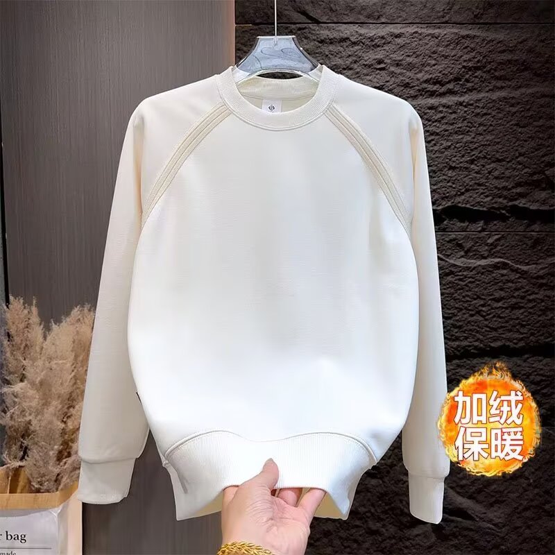 【001】休闲套头加绒长袖上衣服打底A079-A146-P36，男装T恤，电商A079