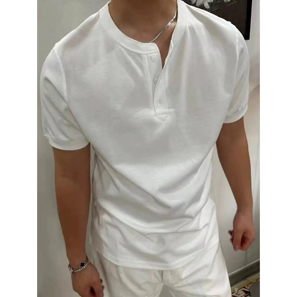 亨利领T恤sorona夏季短袖纯色户外运动休闲男上衣A079-T7708-P38,男装T恤,电商A079