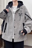 【网160】新款男士宽松连帽大码休闲上衣A079-JK005-P75-78，男装卫衣，电商A079