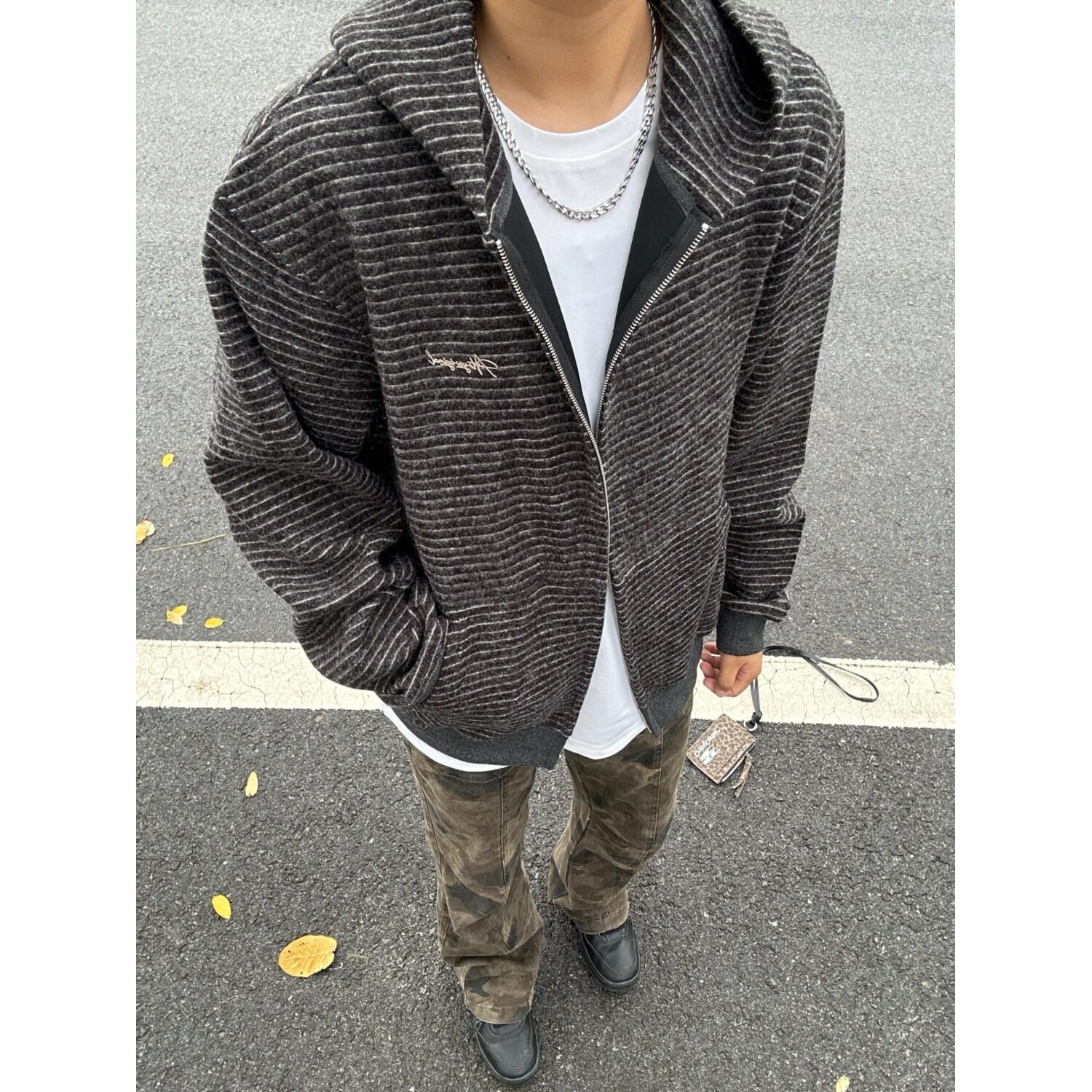 【11】连帽卫衣男款新款潮牌宽松情侣青外套A079-WY2034-P48，女装短外套，电商A079