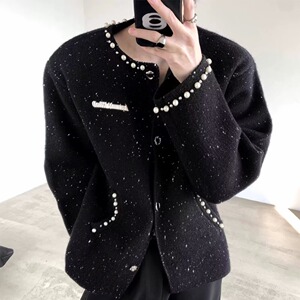 【258】25新款轻奢扣垫肩夹克男女小香风短外套A079-JK2522-P79