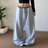 [002]色休闲裤百搭运动大码街舞男女弯刀卫裤A079-K1991-P46，男装休闲裤，电商A079