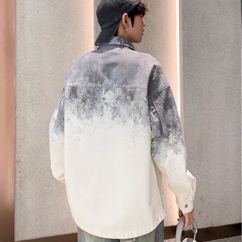牛仔外套男长袖衬衫薄款夹克A079-D708-P58【网络图1】4-8XL元,男装衬衫,电商A079
