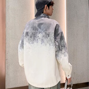 牛仔外套男长袖衬衫薄款夹克A079-D708-P58【网络图1】4-8XL元图片