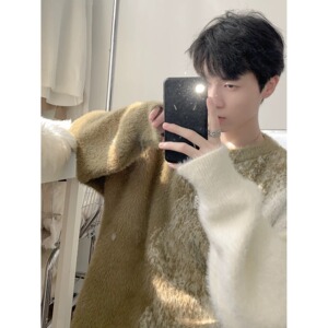 【网91】渐变针织衫男毛衣外套毛绒毛衣A079-MY7205-P59图片