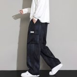 新复古做休闲裤男士潮牌垂感A079-K20-P43【网络图1】4-8XL元，男装休闲裤，电商A079