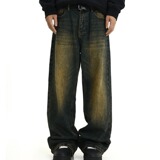 【网53】牛仔裤男士灰色高街宽松休闲A079-T809-P34，男装牛仔裤，电商A079